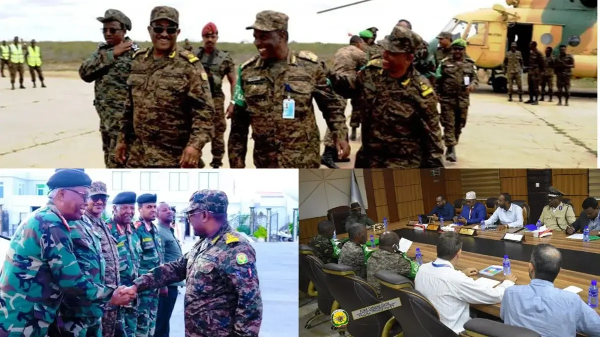 Ethiopian army generals in Baidoa in Somalinad and in Jubaland