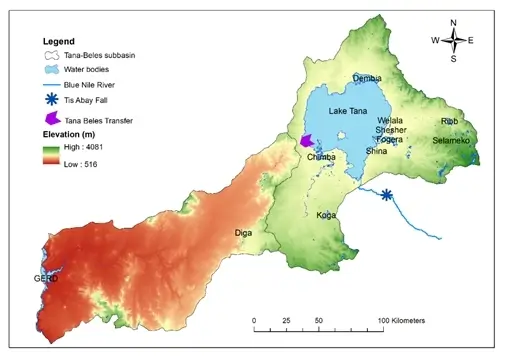 Water bodies in the Tana Beles sub basin of the Blue Nile