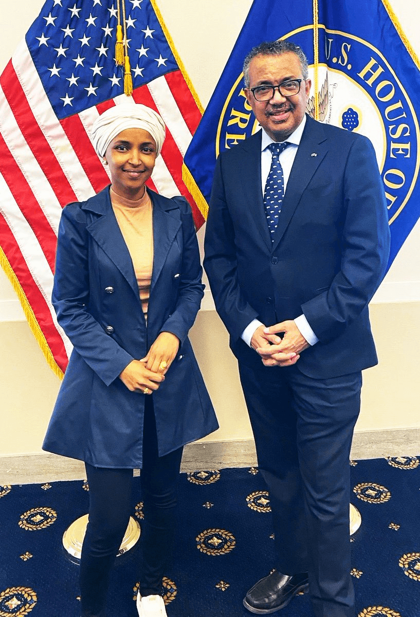 Rep. Ilhan Abdullahi Omar with the Foreign Minister of TPLF Terrorist Organization