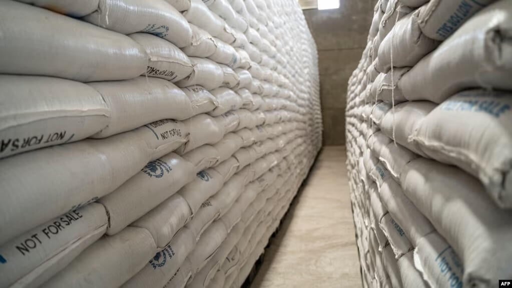 FILE A general view of a World Food Program WFP warehouse in Adama Ethiopia on Jan 12 2023