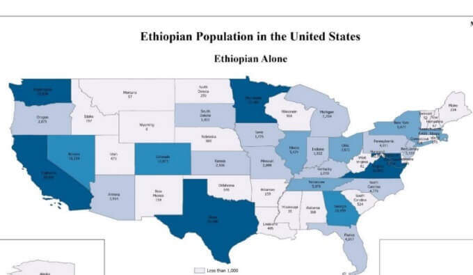 Ethiopian Population in the United States 1