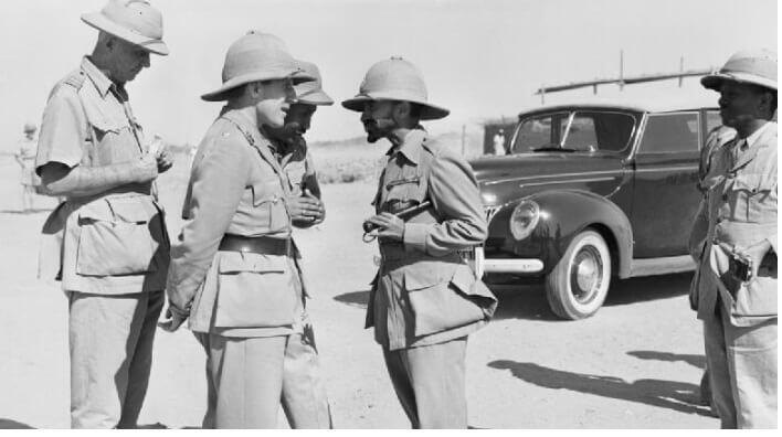 British advisor Orde Wingate with Emperor Haile Selassie in Ethiopia 1941