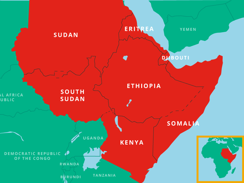 horn of africa map 2